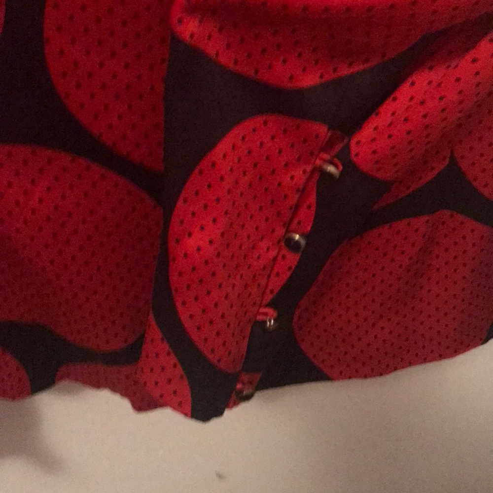 Red and black silk evening jacket